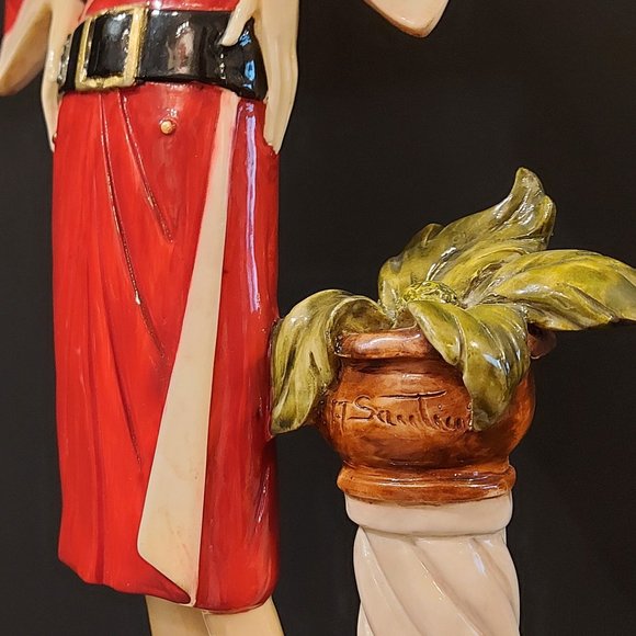 A Santini Classic Art Deco Statue Italy Lady by The Post - Picture 3 of 10